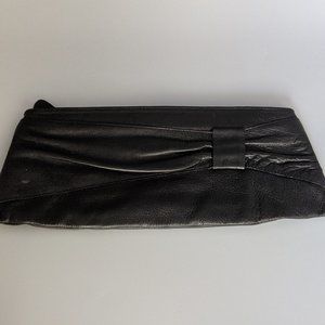 Black Leather Clutch
